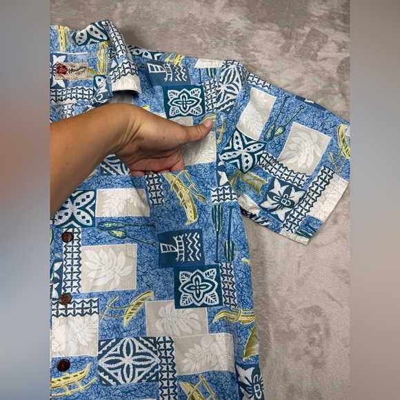 Vintage Hilo Hattie The Hawaiian Original Men’s Tropical Button Front Shirt L - Picture 5 of 16